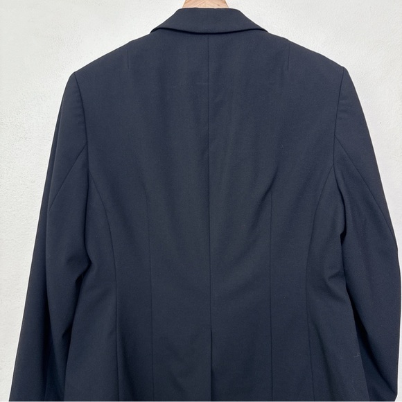 H&M Womens Medium Stretch Button Black Soft Blazer - Picture 11 of 13